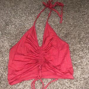 Red pacsun adjustable crop top